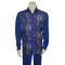 Pronti Royal Blue / White Woven Metallic Lurex Front Long Sleeve Outfit SP6344