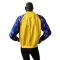 G-Gator Yellow Genuine Lambskin Leather / Design Fabric Baseball Jacket 1015.
