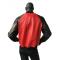 G-Gator Black / White / Red Genuine Lamb Skin Baseball Jacket With Stripes 1095.
