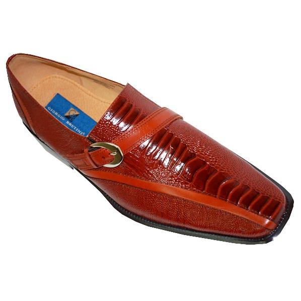 Giorgio Brutini Cognac Ostrich Print Shoes 171684 - $69.90 :: Upscale ...