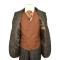 Steve Harvey Pebble Grey / Cognac / Black Plaid Rayon Blend Vested Classic Fit Suit 218866SHS