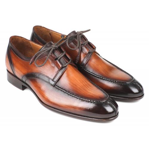 Paul Parkman ''GU567BRW'' Burnished Brown Genuine Calfskin Leather Ghillie Lacing Dress  Shoes.