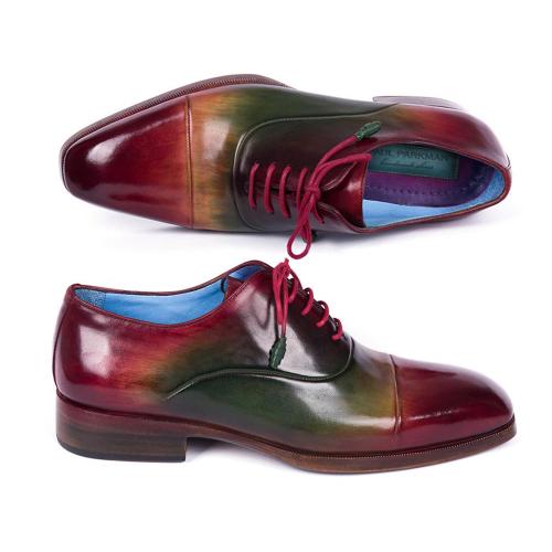 Paul Parkman ''1744-MLT''  Multicolor Genuine Leather Captoe Oxfords Shoes.