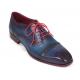 Paul Parkman ''024-PARL'' Blue Genuine leather Captoe Style Oxford Shoes.