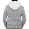 Barabas White / Black Modern Fit Zip-Up Hooded / Buckled Cardigan Sweater WZ251