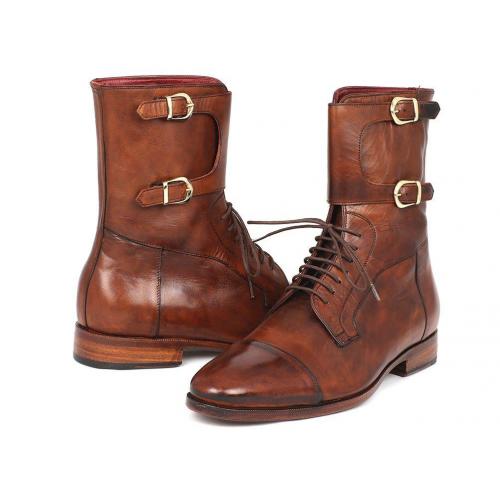 Paul Parkman ''F554-BRW'' Brown Genuine calfskin High Boots .