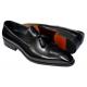 Carrucci Black Genuine Calfskin Medallion Toe Loafers With Tassels KS503-47