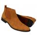 Tayno "Mexi" Cognac Vegan Suede Plain Toe Chelsea Boots