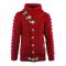LCR Cranberry Red Button-Up Modern Fit Wool Blend Shawl Collar Cardigan Sweater 5587