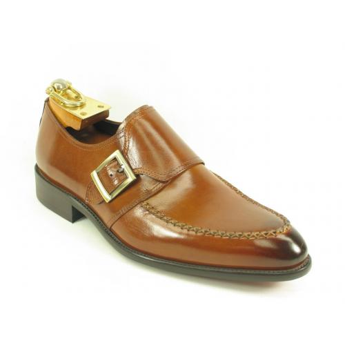 Carrucci Whiskey Genuine Calf Skin Leather Loafer With Buckle KS479-602.