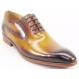 Carrucci Olive Genuine Leather Lace -up Whole Cut Oxford Shoes KS503-36.