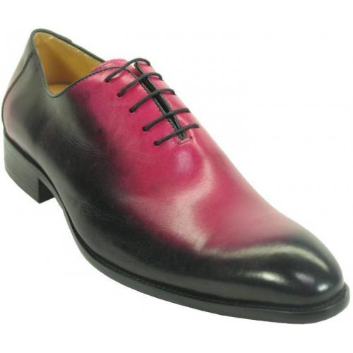 Carrucci Pink Genuine Leather Wholecut Lace-up Shoes KS505-47.