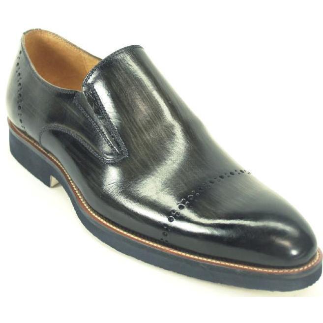 Carrucci Grey Genuine Leather Edge Slip on Loafer KS511-12M. - $129.90 ...