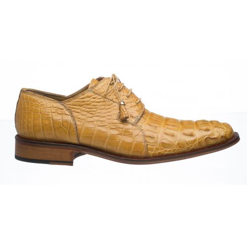Ferrini 226 Camel Genuine Hornback Alligator Shoes.