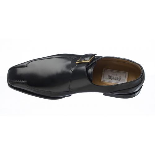 Ferrini 3873 / 160 Black Genuine French Calf Leather Shoes.