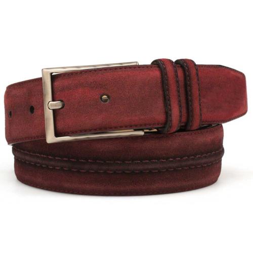 Mezlan "AO10950" Red Genuine Suede Belt .