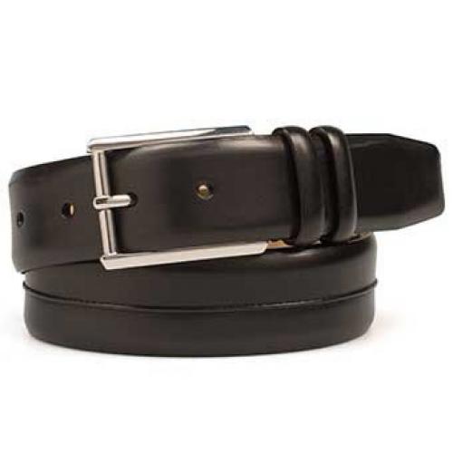 Mezlan "AO10952" Black Genuine Calfskin Leather Belt .