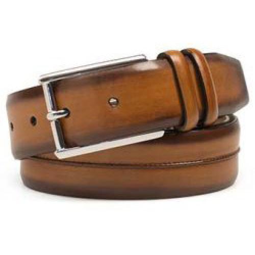 Mezlan "AO10952" Honey Genuine Calfskin Leather Belt .