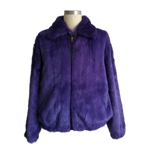 Winter Fur Purple Genuine Mink Full Skin Jacket M59RO1PP.