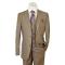I-Deal By Zanetti Taupe Sharkskin Super 120's Wool Vested Slim Fit Suit R14