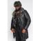 G-Gator Black Genuine Leather / Toscana Fur Trench Coat 5300.