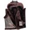 G-Gator Burgundy Genuine Sheepskin Leather / Fox Fur Vest 3930.