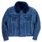 G-Gator Denim Blue Genuine Sheepskin Warm Winter Car Coat Button-Up Sherpa Jacket 3610.