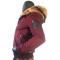 G-Gator Red Genuine Leather / European Raccoon / Cotton Bomber Parka Coat With Hood 6925.