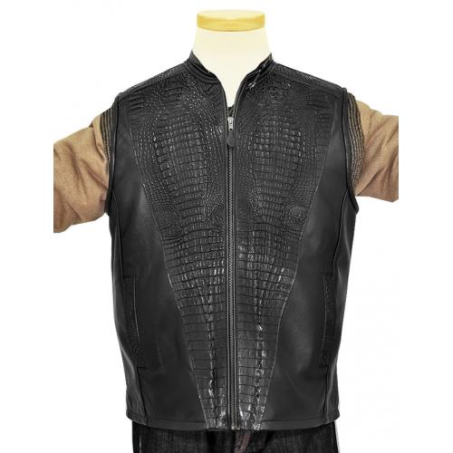 G-Gator Genuine Hornback Alligator / Lambskin Vest 3032.