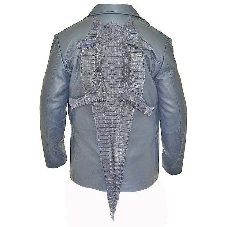 G-Gator Genuine Hornback Alligator Tails / Lambskin Jacket With