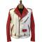 G-Gator White / Red Genuine Lambskin Leather Motorcycle Jacket 3010.