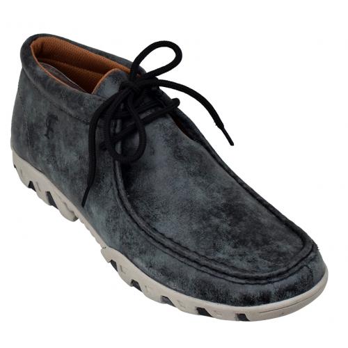 Ferrini  33722-49 Smoky Black Genuine Leather Moccasins Boots.