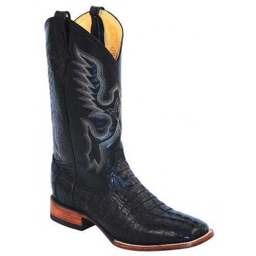 Ferrini 10493-04 Black Genuine Crocodile Leather S-Toe Cowboy Boots.