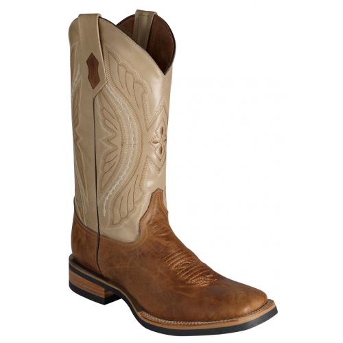 Ferrini 10893-15 Dark Antique Saddle Genuine Kangaroo Leather S-Toe Cowboy Boots.