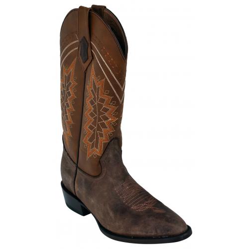 Ferrini 10811-09 Chocolate Genuine Kangaroo Leather R-Toe Cowboy Boots.