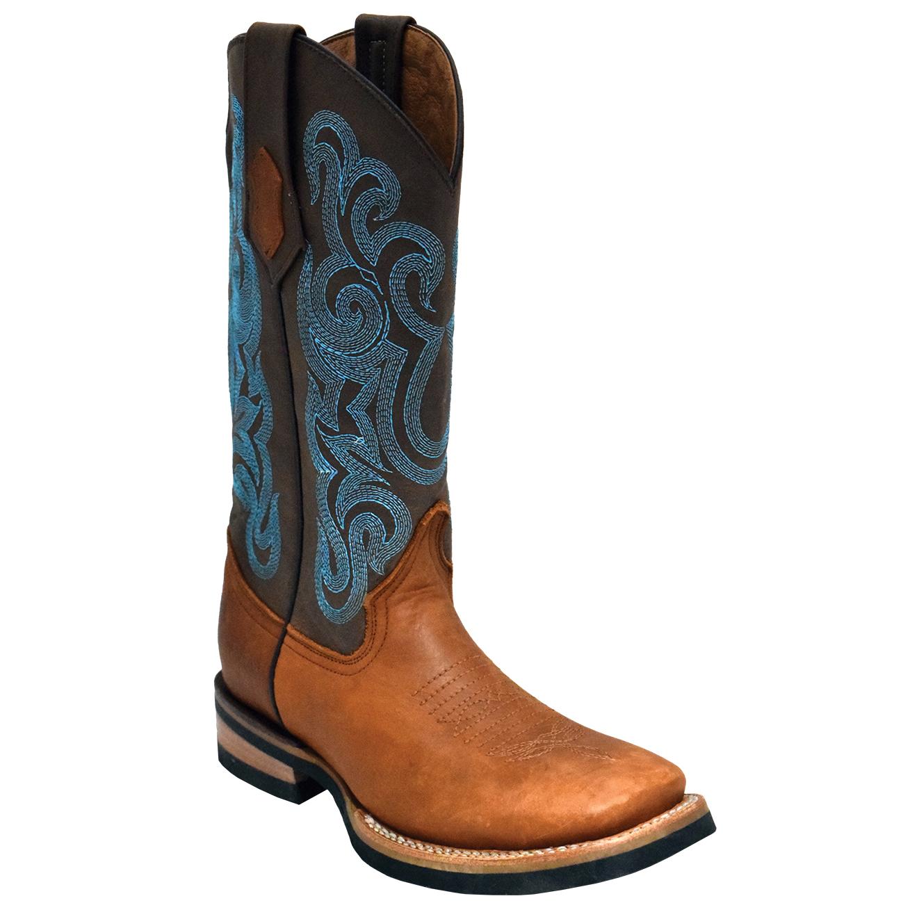 Ferrini Ladies Brown Genuine Cowhide Leather S-Toe Cowboy Boots - 85093-10