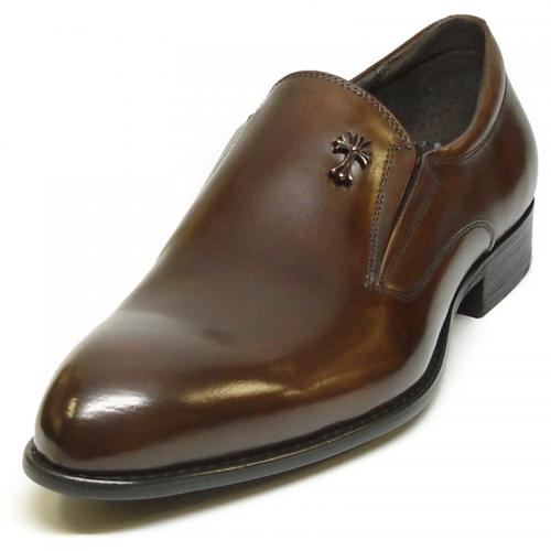Encore by Fiesso Brown Genuine Leather Slip on FI3207.