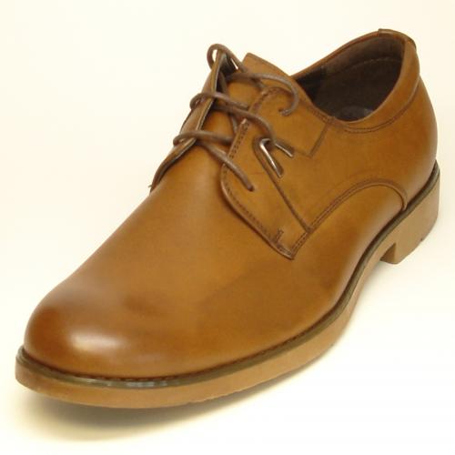 Fiesso Brown PU Leather lace Up Shoes FI2190.