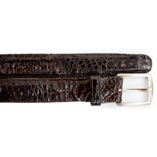 Belvedere 1999 Brown All-Over Genuine Hornback Crocodile Belt.