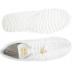 Belvedere "Vasco" White Genuine Hornback Crocodile / Soft Calf Casual Sneakers with Eyes 336122.