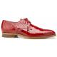 Belvedere "Lago" Red All-Over Genuine Alligator Shoes 14010.