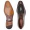Belvedere "Mario" Brown Genuine Stingray / Italian Calf Split Moc-Toe Shoes 3B9.