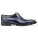 Belvedere "Mario" Navy Genuine Stingray / Italian Calf Split Moc-Toe Shoes 3B9.