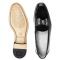 Belvedere "Cruz" Black Genuine Ostrich / Patent Leather / Velvet Slip-On Shoes 3942.