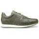 Belvedere "Parker'' Olive Genuine Ostrich Casual Sneakers 6004.