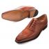 Mezlan "Andres" Cognac Genuine Calfskin Apron-Toe Oxford Shoes 18931.