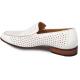 Mezlan "Astori" White Genuine Calfskin Perforated Moc-Toe Loafers 8889.