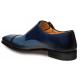 Mezlan "Bardem" Electric Blue / Blue Genuine Calfskin Cap Toe Double Monk Strap Shoes 8979.