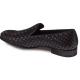 Mezlan "Caba" Black Genuine Calfskin / Woven Silk Fabric Loafers 9048.