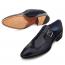 Mezlan "Debussy'' Blue Genuine Calfskin Split Toe Monk Strap Shoes 8901.